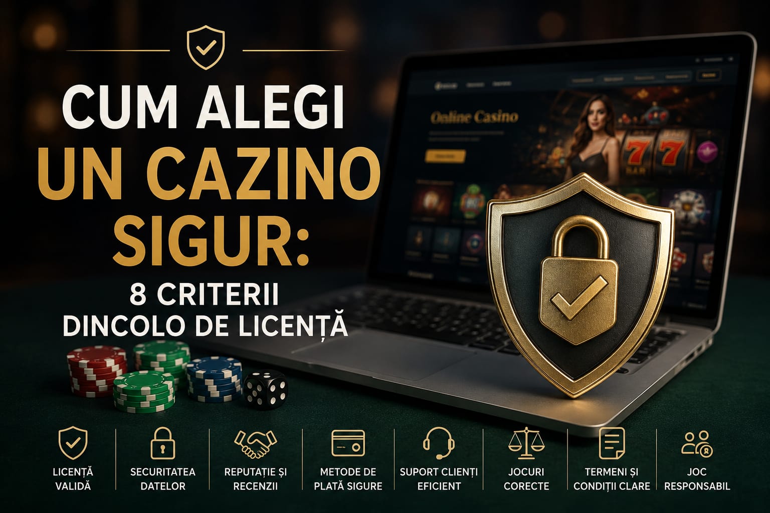 Cum alegi un cazino sigur: 8 criterii dincolo de licență